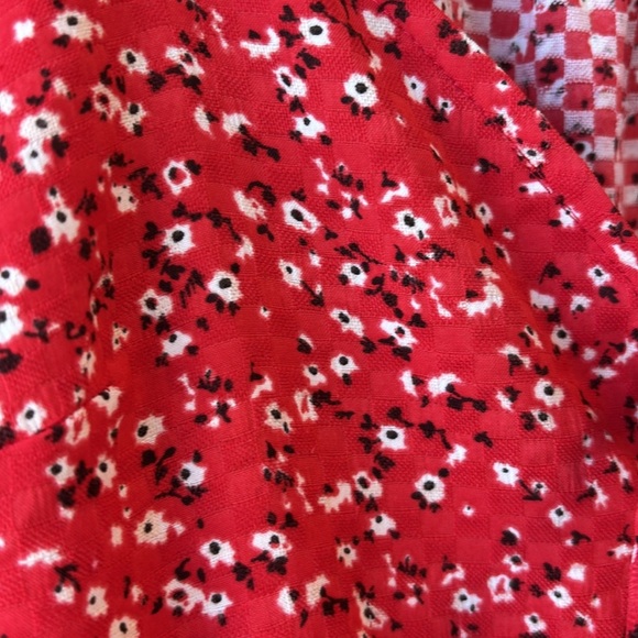 Wild Fable Red Floral Long Sleeve Dress tunic XS - Picture 4 of 7